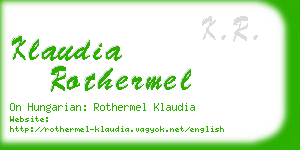 klaudia rothermel business card
